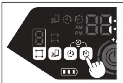MAKITA DRC300 - Impostazione del timer di spegnimento - 1