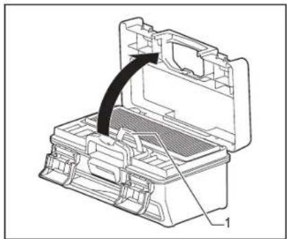 MAKITA DRC300 - Caring for and replacing the dust box and the filter - 1