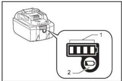 MAKITA DRC300 - Indicar a capacidade restante da bateria - 1