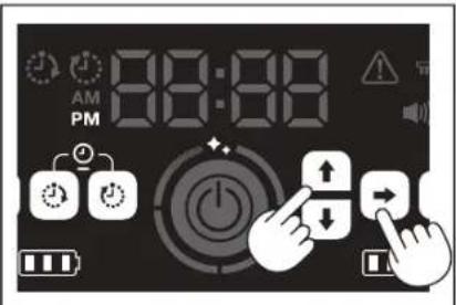 MAKITA DRC300 - Setting the time of day - 1