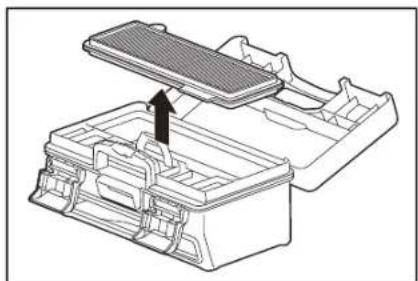 MAKITA DRC300 - Φροντία για το kουτι σκόνης και το φιλτος και αντικατάσταπ Μους - 2