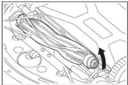 MAKITA DRC300 - Mantenimiento y sustitución del cepillo principal - 4