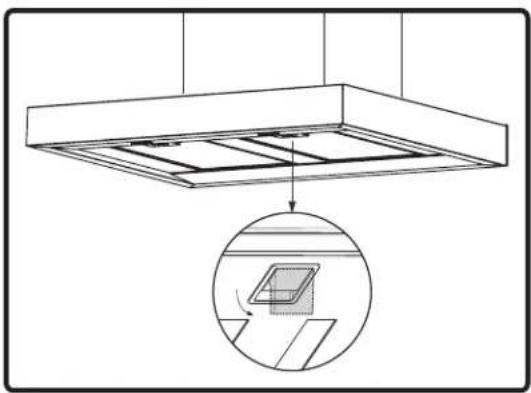 Zephyr ZRGM90BS - Retrait des filtres à graisse (FIG. G): - 1