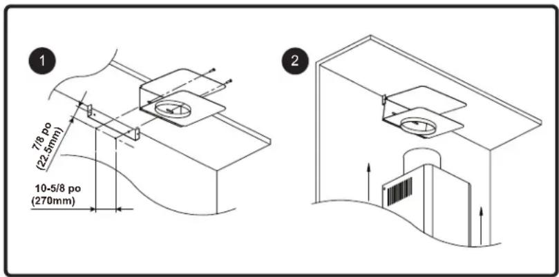 Zephyr ZRGM90BS - Installation du kit de recirculation (requis si aucun conduit n'est utilisé - 1