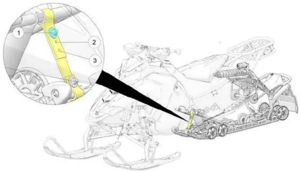 POLARIS 850 Switchback XCR (2021) - RÉGLAGE DE LA SANGLE DE LIMITATION DE COURSE - 1