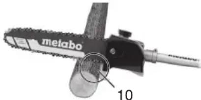 METABO MAMS 25 - Alapvető munkavégzés, ágak és gallyak fűrészelése - 1