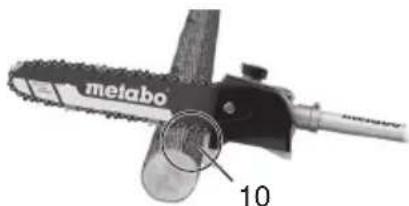 METABO MAMS 25 - Basic working method, sawing through branches and twigs - 1