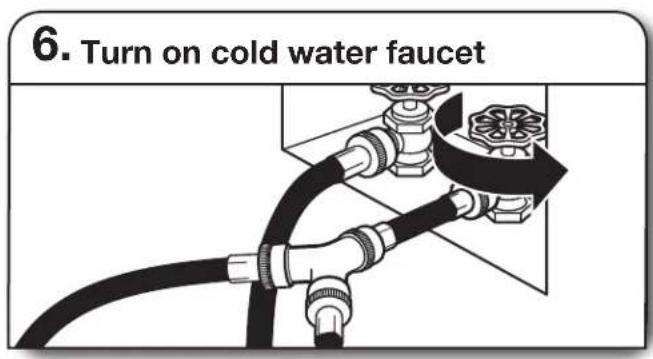 MAYTAG MED6230HW - Attach long hose to "Y" connector and tighten couplings - 4