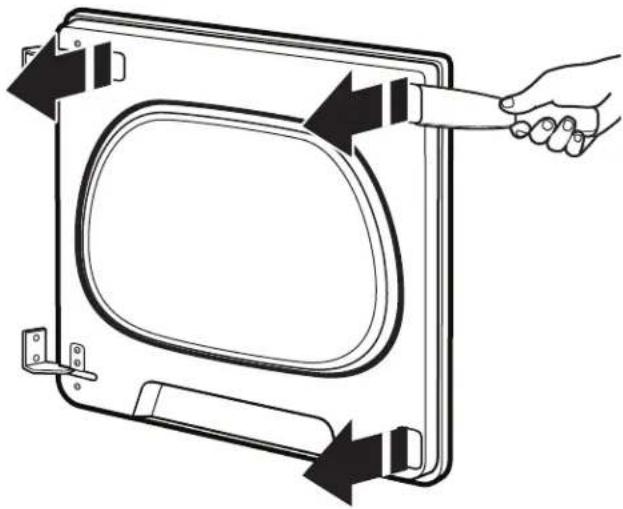MAYTAG MED6230RHW - Dépose de la porte : - 1