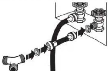 MAYTAG MGD4500MW - Raccordement des tuyaux d'alimentation - 2