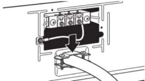 MAYTAG MGD4500MW - Fixer le serre-cables du cable d'alimentation - 1