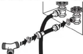 MAYTAG MGD4500MW - Attach short hose and "Y" connector - 1