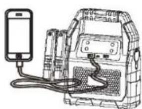 GYS Nomad Power PRO Truck - Istruzioni per caricare un Telefono cellulare o un tablet - 1