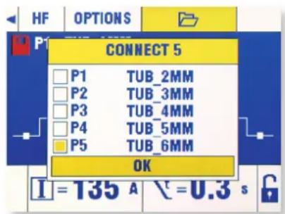 GYS TIG 250 ACDC - - Connect 5 - mode automate : - 1