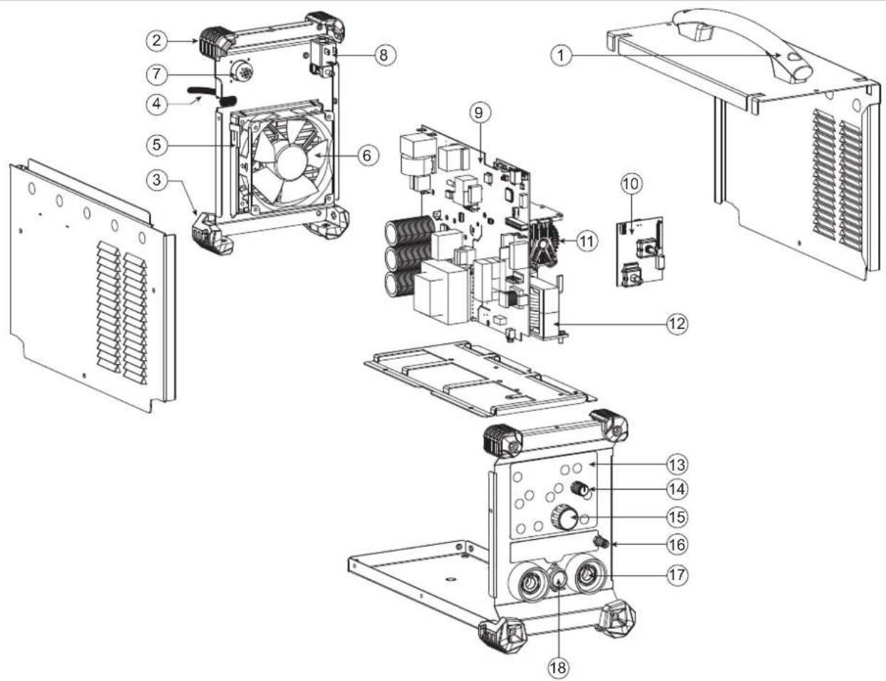 GYS Protig 201 DC FV - SPARE PARTS / ERSATZTEILE / PIEZAS DE REPUESTO / 3ANACHBIE YACTN / RESERVE ONDERDELEN / PEZZI DIRICAMBIO - 1