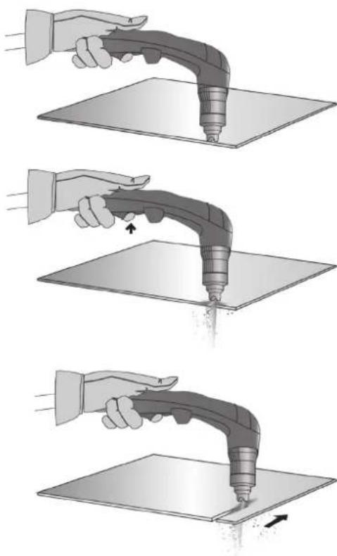 GYS Easycut 40 - MANUAL CUT FROM THE EDGE OF THE PART - 1