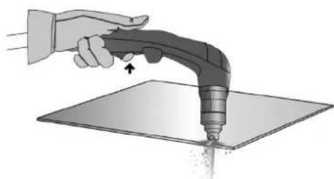 GYS Cutter 70 CT - MANUAL CUT FROM THE EDGE OF THE WORKPIECE: - 2