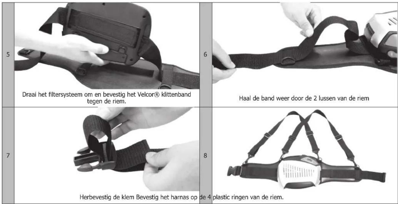 GYS Gysmatic 913 G - BEVESTIGING VAN HET FILTERSYSTEEM OP DE RIEM - 6