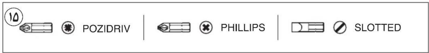 10 POZIDRIV PHILLIPS SLOTTED