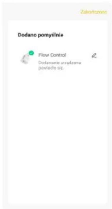 Zakończonec Dodano pomyślnie Flow Control Dodansanie uzrzejzena powiedo sić. Qw.