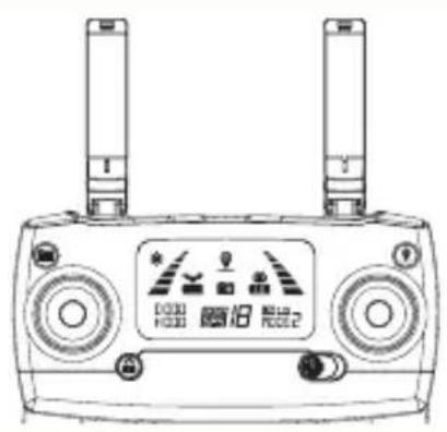 Technical diagram of a dual-axis radio receiver with labeled ports and indicators