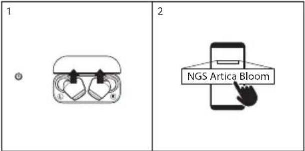 NGS Artica Bloom - PAIRER LE CASQUES AVEC LES PÉRIPHÉRIQUES DU BLUETOOTH - 1