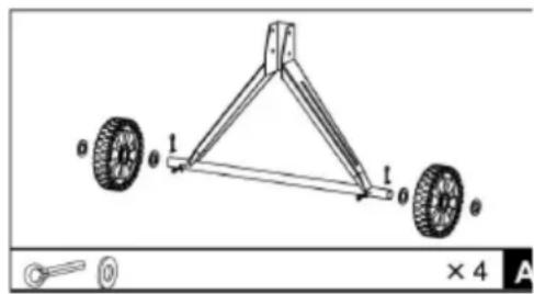 Zipper ZIBTM130 - Räder montieren / The Stand / Montaža koles / Montaža kotača / Monter les roues - 1