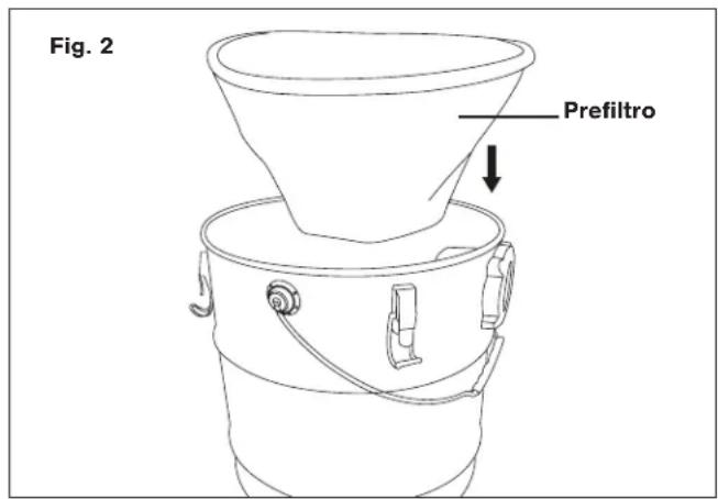 Snow Joe ASHJ201 - Colocacion del prefiltro - 2