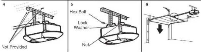 CHAMBERLAIN B4613TC - STEP 5 Hang the Garage Door Opener - 3