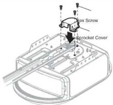 CHAMBERLAIN B4613TC - STEP 6 Install the Sprocket Cover - 2