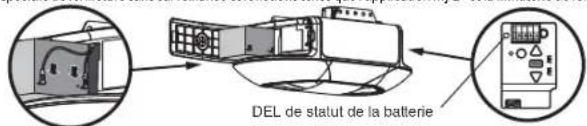 CHAMBERLAIN B4613TC - ÉTAPE 1 Installation de la batterie - 1