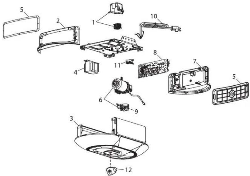 CHAMBERLAIN B4613TC - Repair Parts - 1