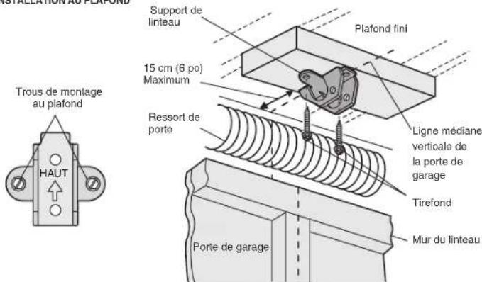 CHAMBERLAIN B4613TC - OPTION B - INSTALLATION AU PLAFOND - 3