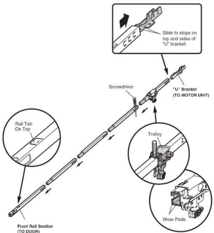 CHAMBERLAIN B4613TC - To avoid installation difficulties, do not run the garage door opener until instructed to do so. - 1