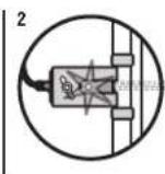 CHAMBERLAIN C610C - IF THE GREEN LED ON THE RECEIVING SENSOR IS NOT GLOWING: - 2