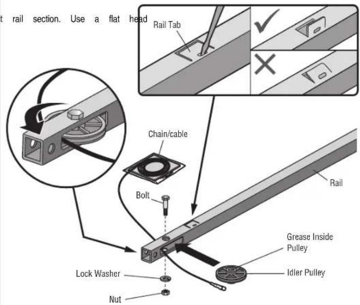 CHAMBERLAIN C610C - STEP 3 Install the idler pulley - 2