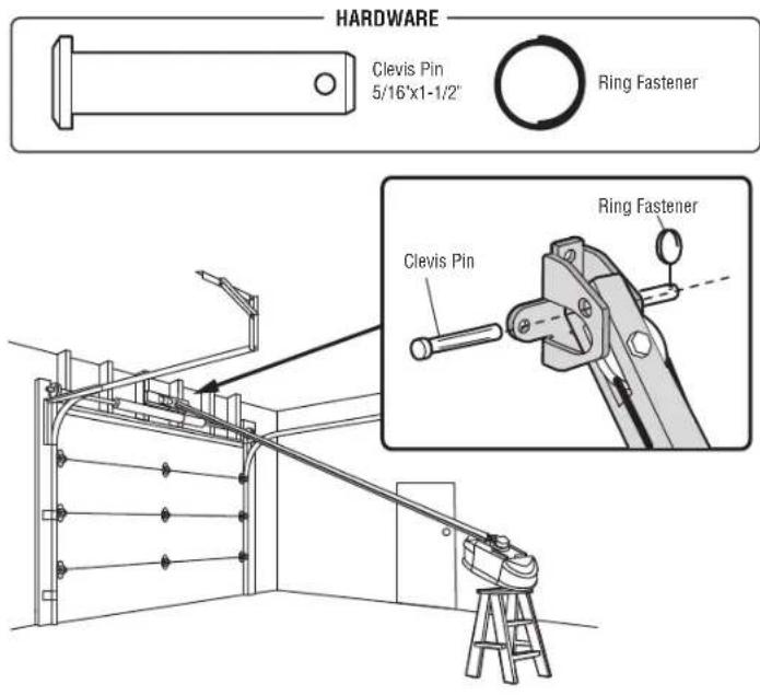 CHAMBERLAIN C610C - STEP 3 Attach the rail to the header bracket - 1