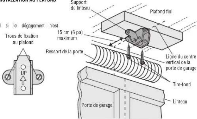 CHAMBERLAIN C610C - OPTION B INSTALLATION AU PLAFOND - 3