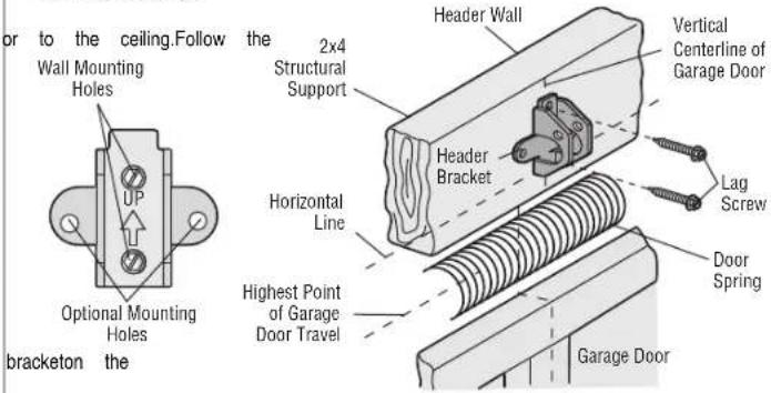CHAMBERLAIN C610C - OPTION B CEILING INSTALLATION - 1