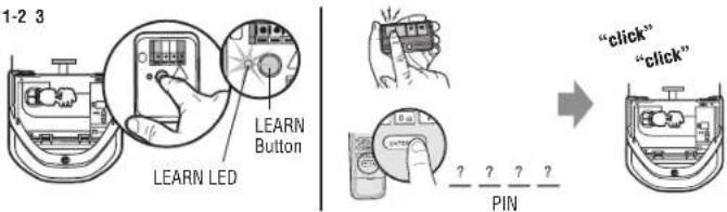 CHAMBERLAIN C610C - PROGRAM USING THE LEARN BUTTON - 1