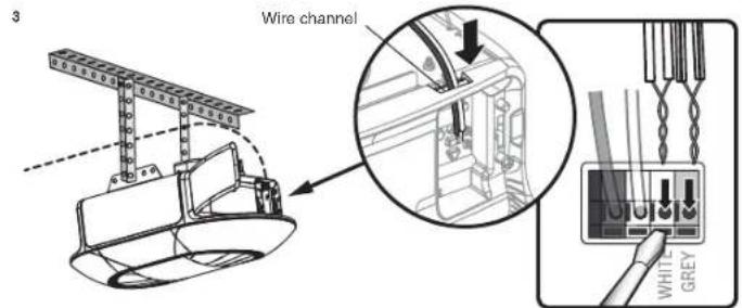 CHAMBERLAIN B6713TC - OPTION A- INSTALLATION WITH NO PRE-WIRING - 3