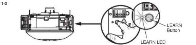 CHAMBERLAIN B6713TC - PROGRAM USING THE GARAGE DOOR OPENER LEARN BUTTON - 1