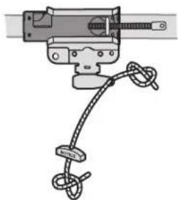 CHAMBERLAIN B6713TC - STEP 6 Attach the Emergency Release Rope and Handle - 1