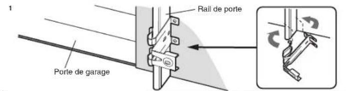 CHAMBERLAIN B6713TC - Installation du RAIL de porte - 1