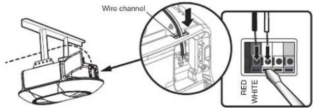 CHAMBERLAIN B4643TC - STEP 10 Wire the Door Control to the Garage Door Opener - 3