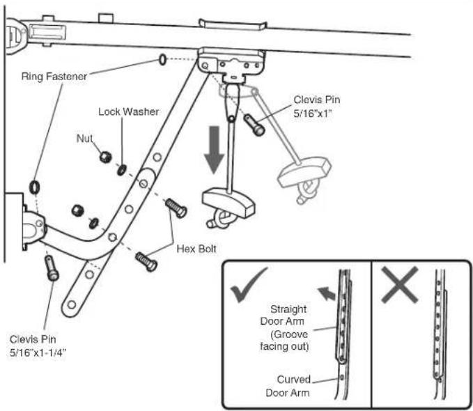 CHAMBERLAIN B4643TC - STEP 8 Connect the Door Arm to the Trolley - 2