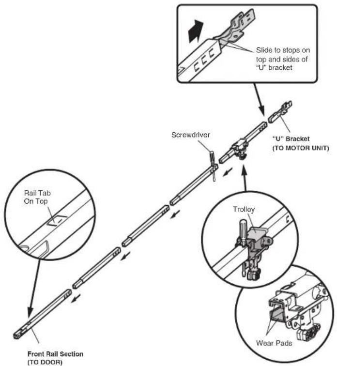 CHAMBERLAIN B4643TC - To avoid installation difficulties, do not run the garage door opener until instructed to do so. - 1