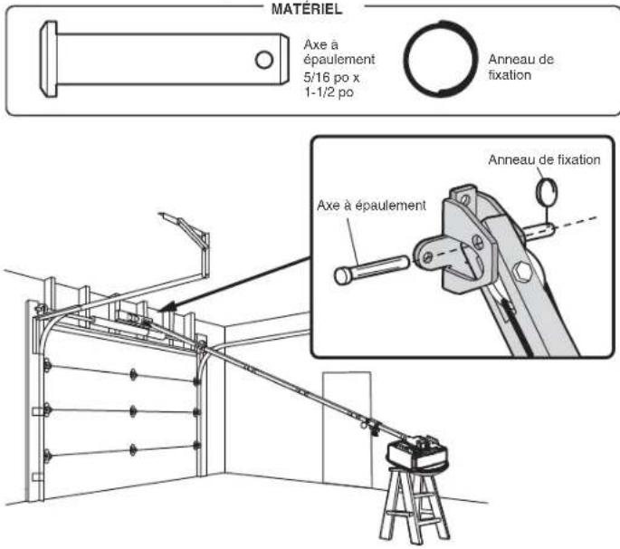 CHAMBERLAIN B4643TC - ÉTAPE 3 Fixer le rail au support de linteau - 1