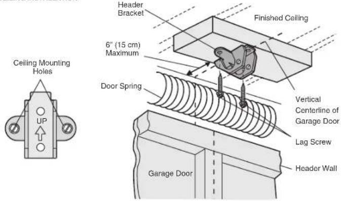 CHAMBERLAIN B4643TC - OPTION B - CEILING INSTALLATION - 2