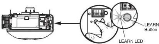 CHAMBERLAIN B4643TC - PROGRAM USING THE GARAGE DOOR OPENER LEARN BUTTON - 1